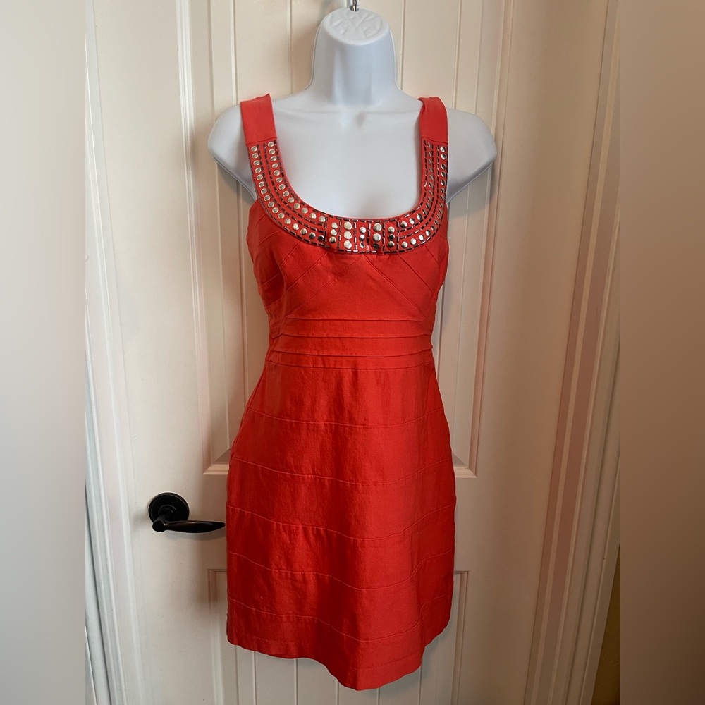 Pompous Girly Mini Coral Dress